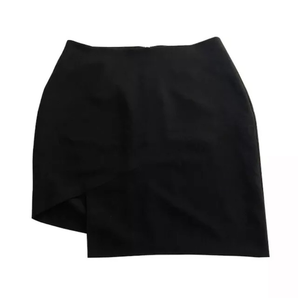 Krisa Faux Wrap Look Mini Skirt